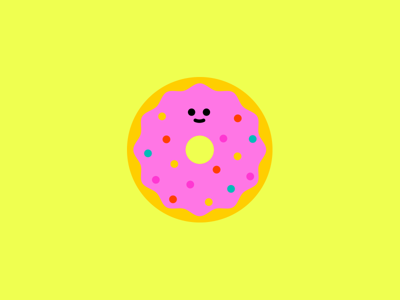 Donut Animation animation character character design creative donuts gif graphic idea illustration inspiration rotation vector