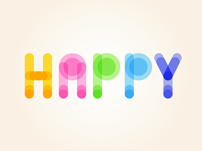 Happy - Type Design colorful design happy identity type typo typography