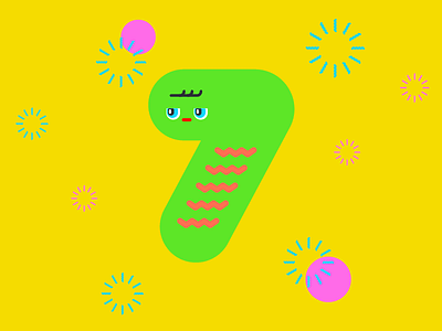 Number 7 36days 36daysoftype character character design graphic illustration inspiration number seven type typo typography