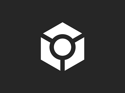 Boxhunt logo box branding crosshair flat geometric icon logo minimal target