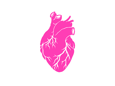 Heart Illustration flat heart illustration minimal symbol vector