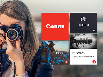 Canon 2019 trends branding canon design infographics mobile app photography touch screen typography uiux