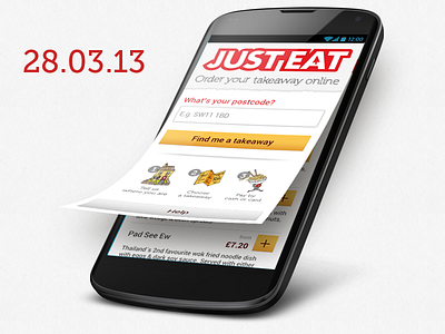 Just Eat Android android android app app holo ics ui ux