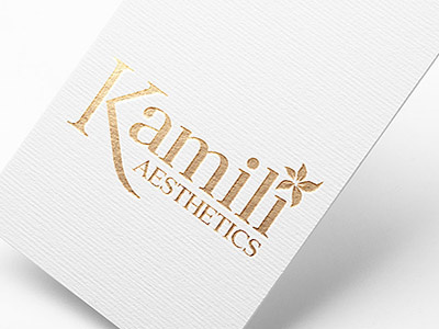 Logo design for Kamili Aesthetics branding corporate identity logo design
