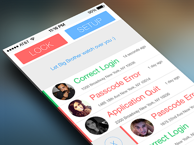 [WIP] Big Brother Camera Security iOS App Redesign app big brother camera ios ios7 iphone minimal mobile redesign security simple ui ux