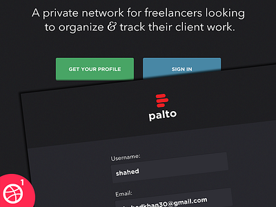 WIP - Palto: Private network for freelancers & clients client dribbble flat freebie freelance minimalism network palto ui ux wip