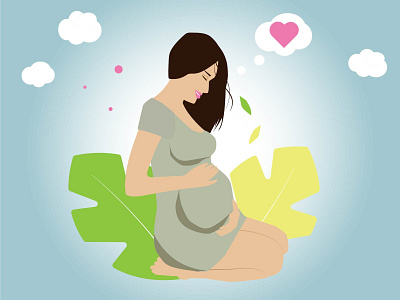 pregnant woman adobe illustrator design illustration pregnancy pregnant pregnantgirl pregnantwoman responsive retro