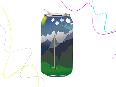 mountains inside soda pop adobe illustrator artist design design art draw graphicdesign illustration modern motion mountains soda pop