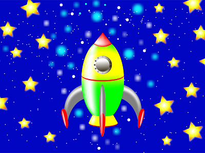 Rocket artrocket artstarrysky astronaut astronomy children childrenspicturesrocket graphic design illustration rocket space starrysky
