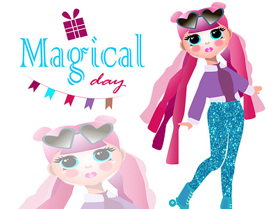 Magic day doll L.O.L 3d artist birthday picture creative design doll lol draw graphic design iilustration birthday illustration logo magic day doll lol magicday