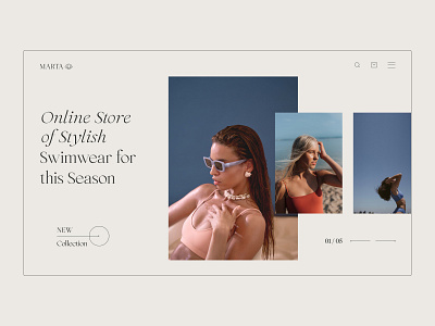 MARTA - Swimwear online store figma illustrator light onlinestore shop swimwear ui web webdesign