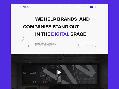 roon. - digital agency agency branding design digital figma ui uiux web webdesign