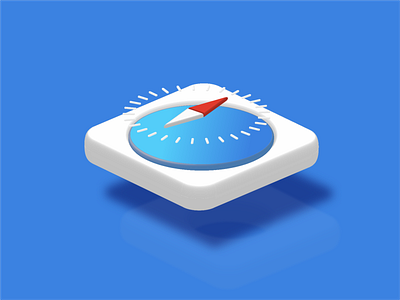 Mac OS App 3D Logo - Safari v1 3d apple icon illustration logo macos safari