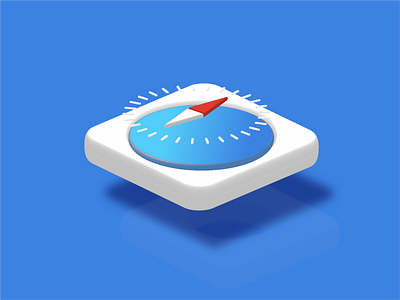 Mac OS App 3D Logo - Safari  v1