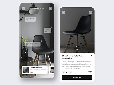 Furniture shop mobile app app design illustration illustrator logo minimal ui ux web website