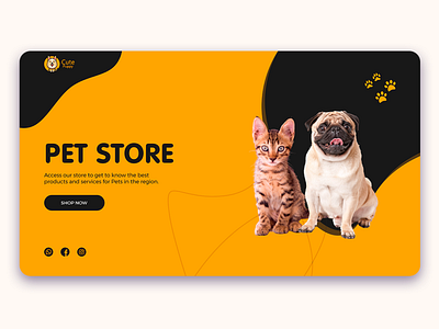 Petshop Web Site design pet pets petshop ui webdesign website website design