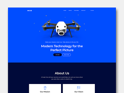 Drone Company Landing Page drone landing page ui landingpage ui designer ui designs ux ui ux ui design web design web designer