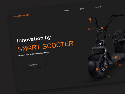 Smart Scooter - Web design scooter uidesign ux ui uxuidesign web design webdesign webdesigner webdesigns website website design