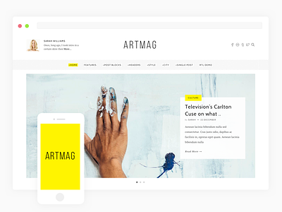 Artmag - Magazine Theme clean magazine minimal themeforest wordpress