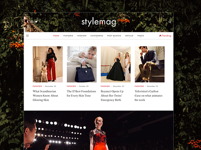 Stylemag - Fashion Magazine WordPress Theme Is Ready cosmopolitan elle fashion header themeforest vogue web website wordpress
