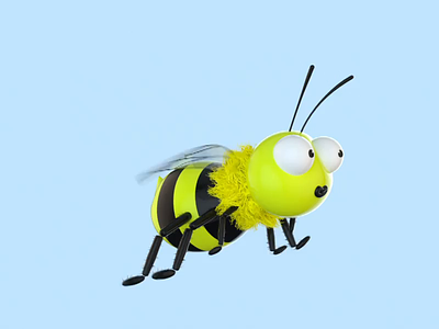 Bee 3d ae after effects animated animation c4d cinema 4d fun octane octane3d rigging
