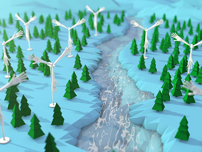 Windmill Hands animation c4d cinema 4d low poly low poly art