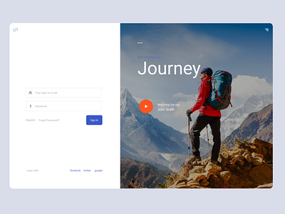 Log in Page design ui ux