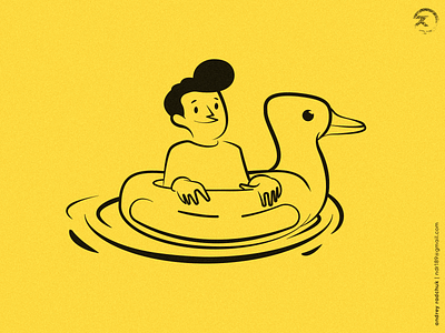 Protection duck app cartoon character icon illustration landing lineart linework minimal modern simple ui ux vector web