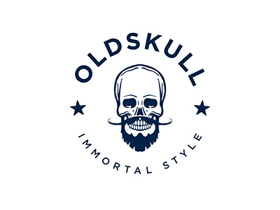 Oldskull casual cool logo skull young