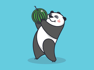 Watermelon animals charachter illustration mascot vector