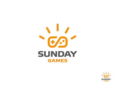 Sunday Games 2 controller gamedev games happy games joystick kind logo mark nice s simple games unused proposal