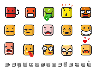 Emoticons Set emoticons flat icons set smileys