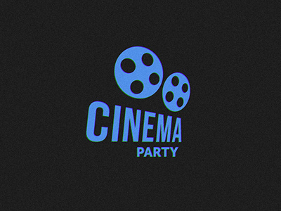 Cinema Party cinema logo oldschool party