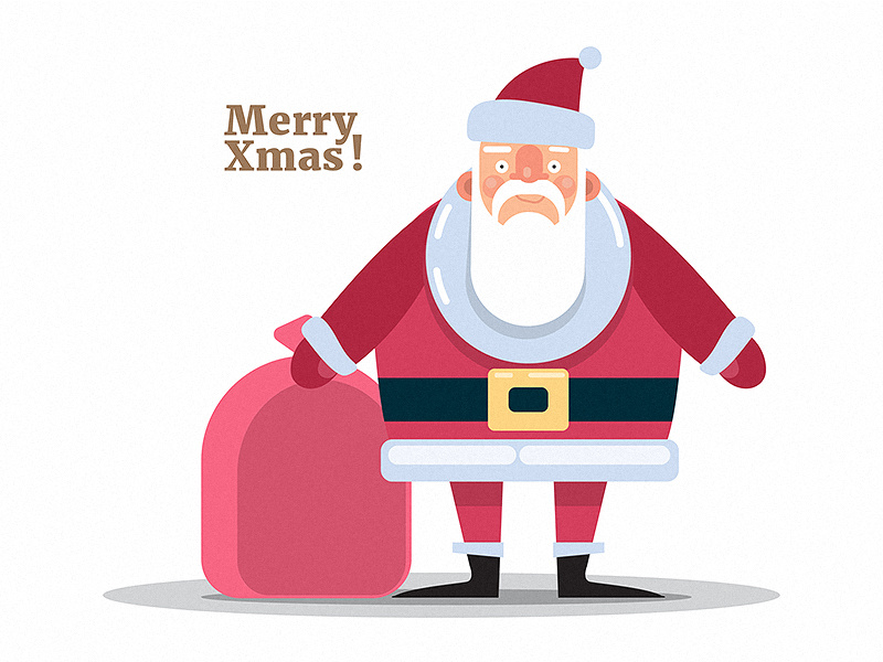Flat Santa by Andrey Radchuk on Dribbble