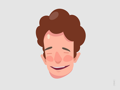 Dood character emotions face flat illustration vector