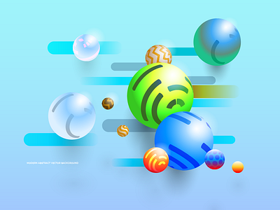 Colored balls. Abstract vector illustration.