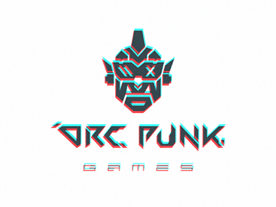 Orc Punk custom lettering cyberpunk fantasy game development game production games logomark ork punk sci fi