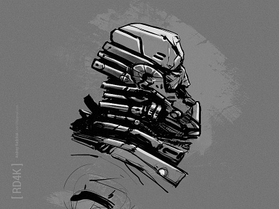 Scifi Scribbles bot cyborg futuristic lineart scifi suit
