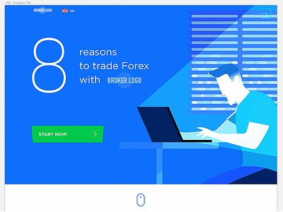 8 reasons head flat forex landing page modern simple trader vector