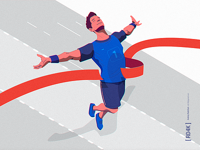 Champion (WIP) Isometry character flat illustration isometric isometric illustration man minimal runner simple sport vector