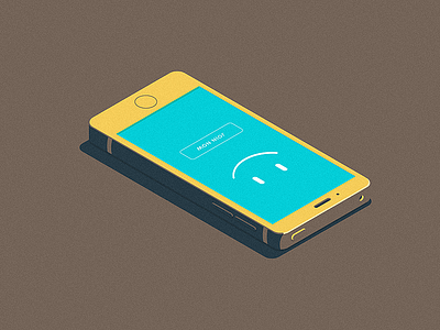 Isometric Phone flat illustration isometric design minimal modern vector