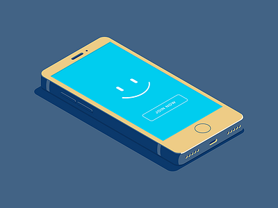 Join ai design flat illustration isometric minimal modern phone simple vector
