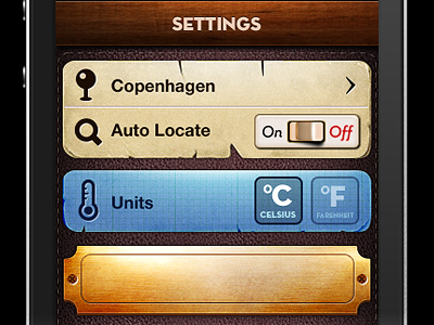 Thermo Settings app settings thermo ui