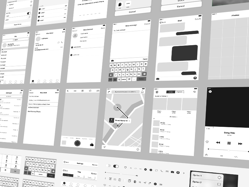 Download iOS Wireframe Template by Michael Flarup on Dribbble