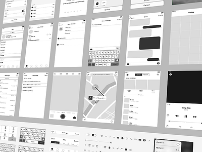 iOS Wireframe Template app artboards assets download ios library mockup prototype psd template vector wireframe