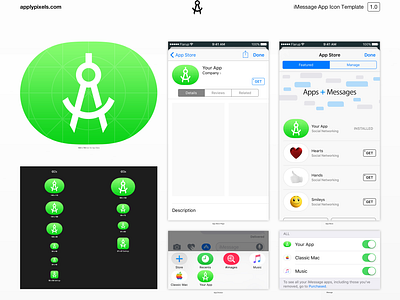 iMessage App Icon Template by Michael Flarup on Dribbble