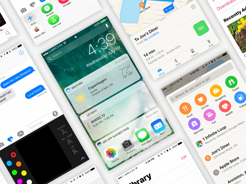 iOS 10 UI Kit for Sketch & Photoshop