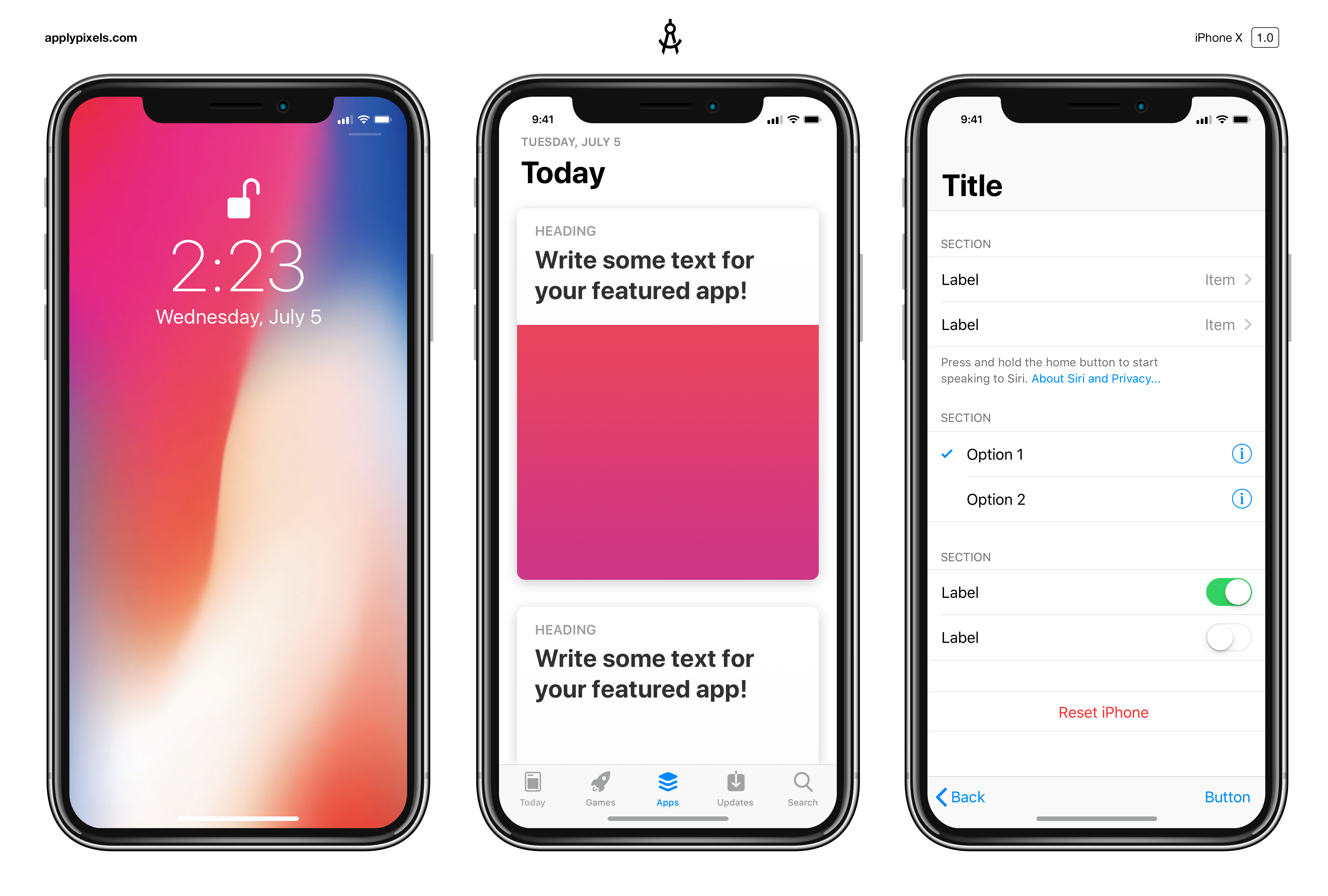 Download iPhone X Template by Michael Flarup on Dribbble