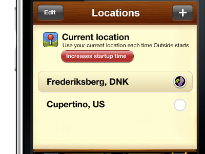 Multiple Locations app iphone outside