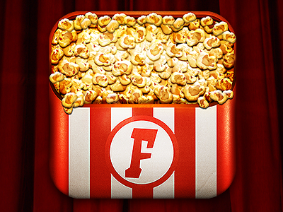 Popcorn app icon wribbble